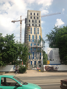 Nobel Tower w Poznaniu - Wykonanie elewacji lekko mokrej oraz fasady wentylowanej na płycie Aquapanel. Wartość kontraktu: 3 mln. 600 tys. zł.